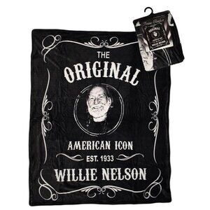 New American Icon Est. 1933 Willie Nelson Plush Gift Throw Blanket Country Music